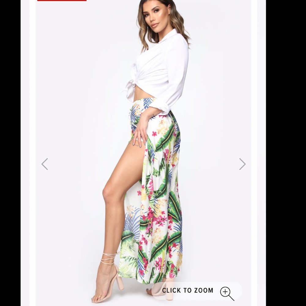 Tie Waist Flare Pants - Picture 2 of 7